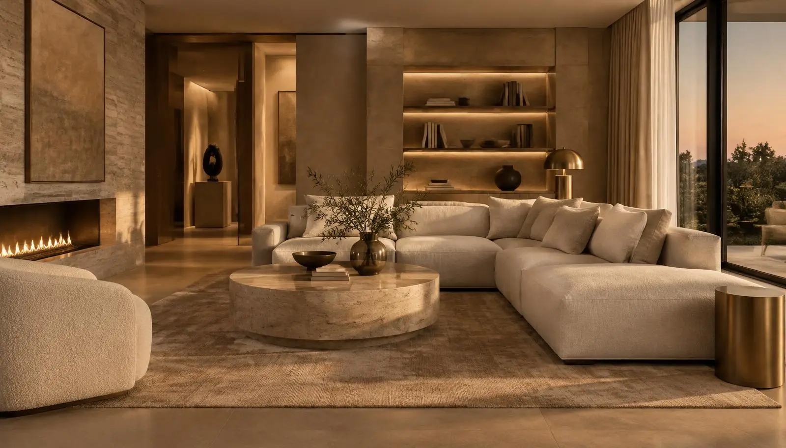 Finished luxury living room handed over to the client
